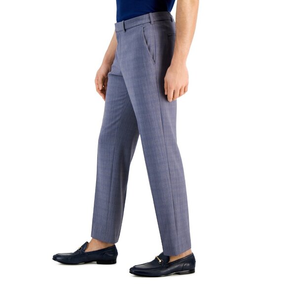 Perry Ellis Men's Modern-Fit Stretch Resolution Dress Pants Mid Gray B4HP - Picture 3 of 4